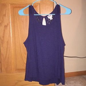 Navy blue sleeveless top